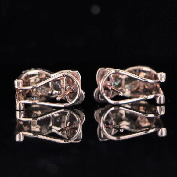 20527 Levian 14K Strawberry Rose Gold Chocolate Diamond Crossover X Earrings